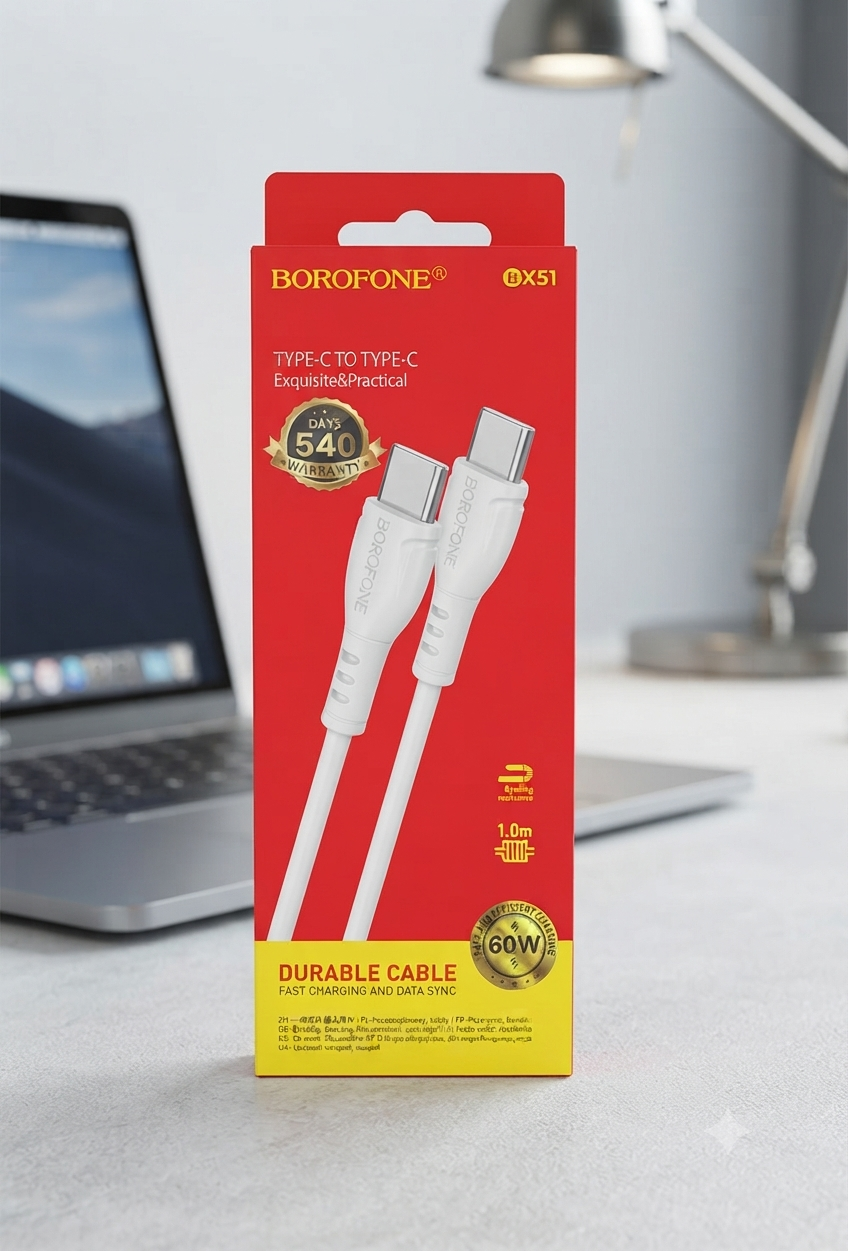 كبل BOROFONE  60W سيليكون