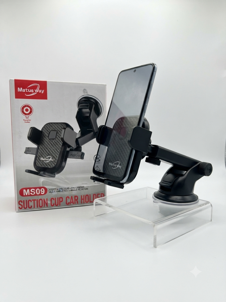 حامل هاتف للسيارة بالشفط (Matus Way MS09) - متوفر لدى MT Mobile